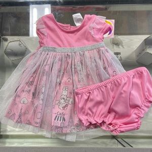 Pink Sparkly Dress Youngland Baby Newborn 6-9 mo